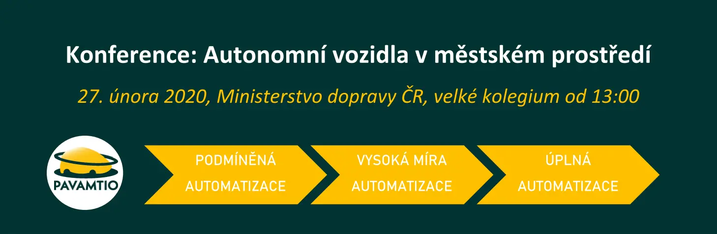 Banner Konference Autonomní vozidla v městském prostředí